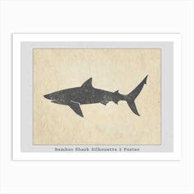 Bamboo Shark Silhouette 1 Poster Art Print