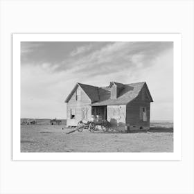 Farmhouse And Wagon Used For Hauling Water, Sheridan County, Montana By Russell Lee Art Print