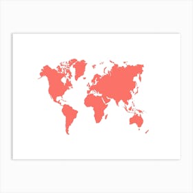 World Map 25 Art Print