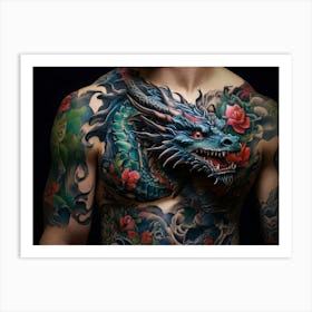New Traditional Dragon Tattoo Art Print