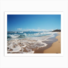 Sandy Beach With Gentle Waves 1 Art Print