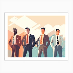 Businessmen In Suits 3 Art Print
