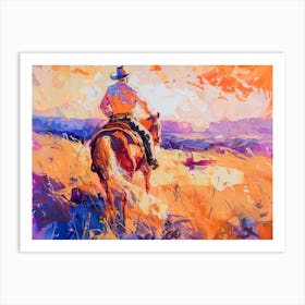 Cowboy Painting Montana 2 Art Print