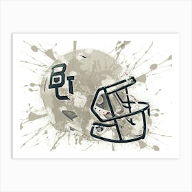 Baylor Bears NCAA Helmet Poster Art Print