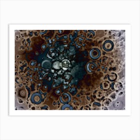 Watercolor Abstraction Rings And Spots Art Print
