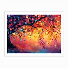 Colorful Tree Painting Art Print