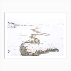 Winding Winter Creek Art Print