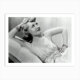 Portrait Of Bette Davis Lounging Art Print