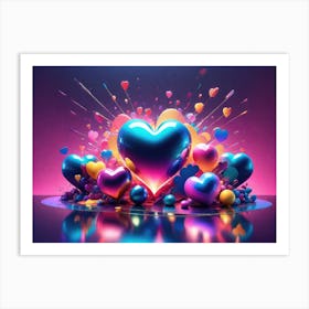 Colorful Heart Creative 13 Art Print