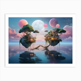 Island In The Sky Paintings Art Print 1 Art Print