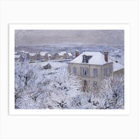 Vintage Winter Village Painting Art Print