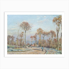 The Road To Versailles, Louveciennes Morning Frost (1871), Camille Pissarro Art Print