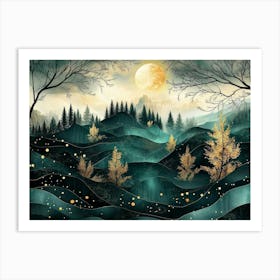 Night In The Forest Art Print