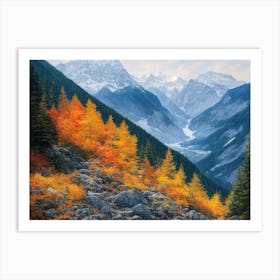 Gold In The Mountains Art Print