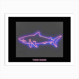 Neon Pink Tiger Shark Poster 5 Art Print