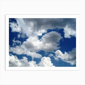 Blue Sky With Clouds Art Print