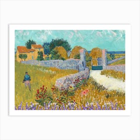 Field With A Gate Art Print