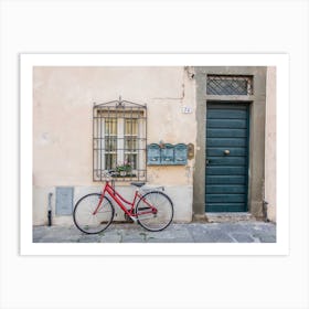 Bike And Door In Italy Art Print