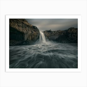 Waterfall In Iceland Art Print