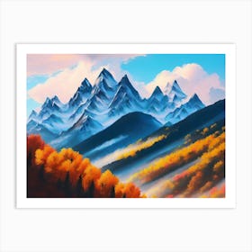 Mountains In Autumn 1 Art Print