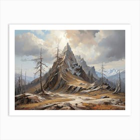 Mountain Of Withered Trees Art Print