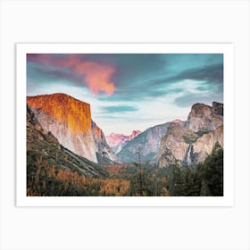 Sunset Over Yosemite Art Print