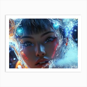 Cyborg Girl Art Print