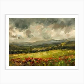 Poppies In The Rain 1 Art Print