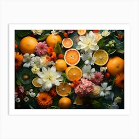 Flowers And Citrus 6 Art Print