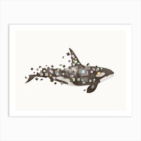 Fractured Killer Whale Option Art Print