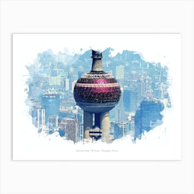 Oriental Pearl Tv Tower, Shanghai, China Art Print