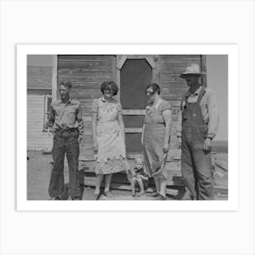 Family Of E Forder, Williams County, North Dakota By Russell Lee Art Print