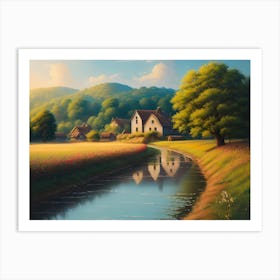 Village In The Countryside Art Print