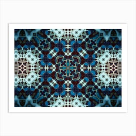 The Dark Blue Pattern Is Symmetrical Art Print