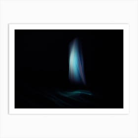 Light In The Dark - Glowing Abstract Curved Lines In The Form Of Blaze Art Print