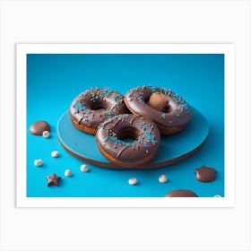 Donuts On A Plate Art Print