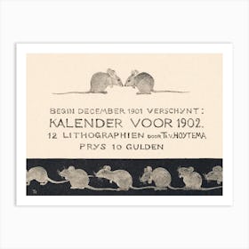 Announcement For Calendar 1902 , Theo Van Hoytema Art Print