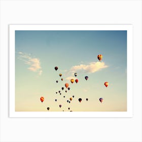 Air Balloon Festival - Yellow Sky Art Print