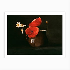 Poppies And Daisies, Odilon Redon Art Print