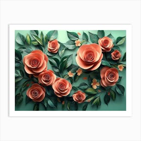 Paper Roses 7 Art Print