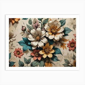 Floral Wallpaper 7 Art Print