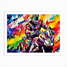 Rad Rider - Motocross Rider Art Print