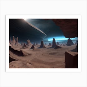 Space Landscape Art Print