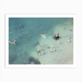 Swimming In The Amalfi Coast Art Print