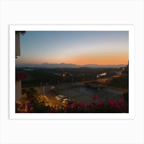 Sunset From The Balcony Art Print