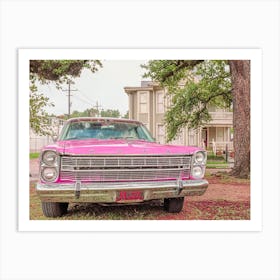 Pink Old Lady Car, Nola Art Print