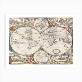 Nova Totius Terrarum Orbis Tabula (1660) Art Print