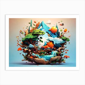 3d Digital Art Art Print