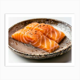 Salmon On A Plate 4 Art Print