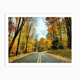 Autumn Road in Maryland Art Print